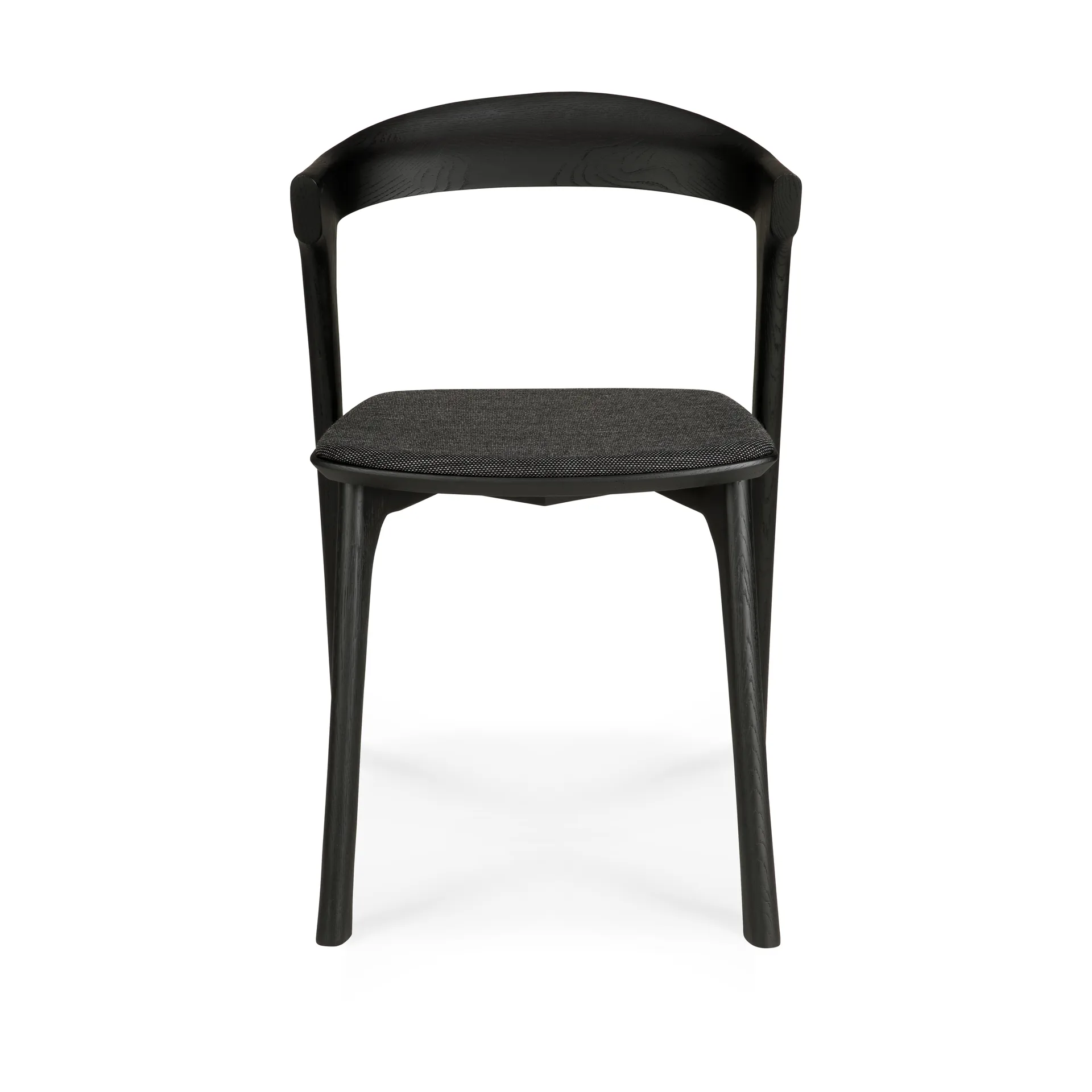 Bok stol, Svartlackerad ek-tyg Soft black Ethnicraft