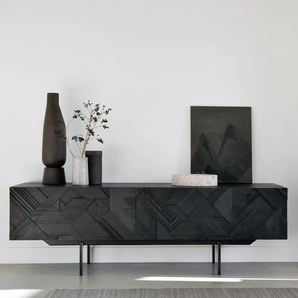Graphic mediabänk, Black 162 cm Ethnicraft