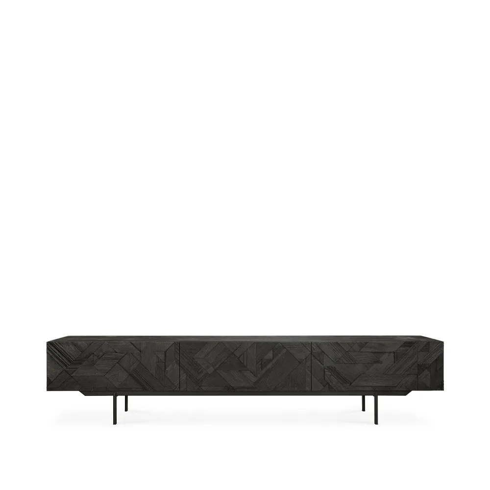Graphic mediabänk, Black 242 cm Ethnicraft