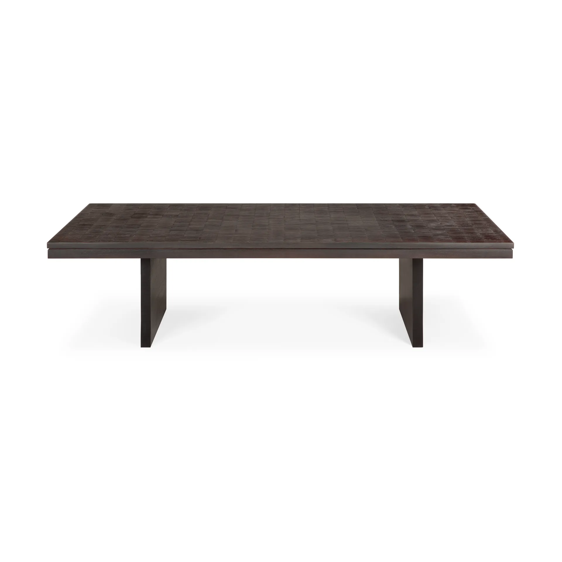 Grooves soffbord, Off black teak, 135x65 cm Ethnicraft