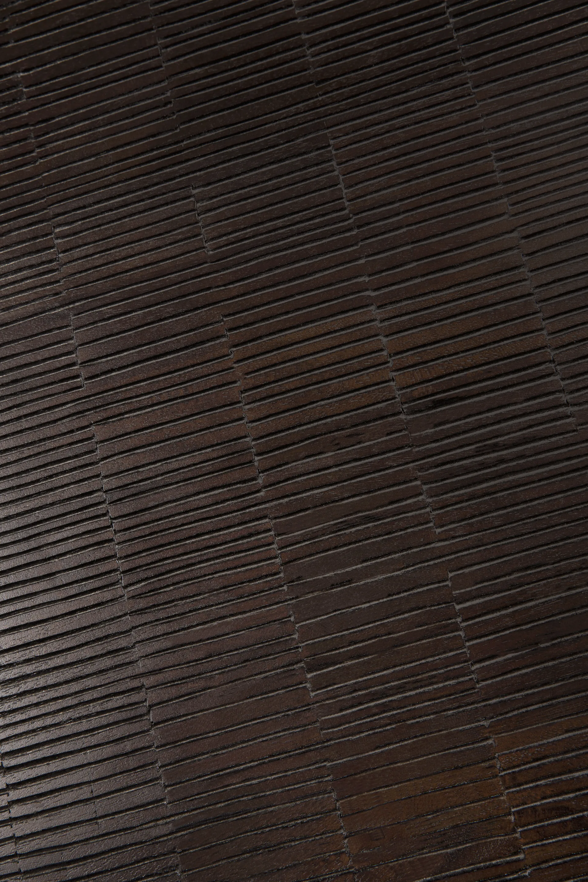 Grooves soffbord, Off black teak, 135x65 cm Ethnicraft