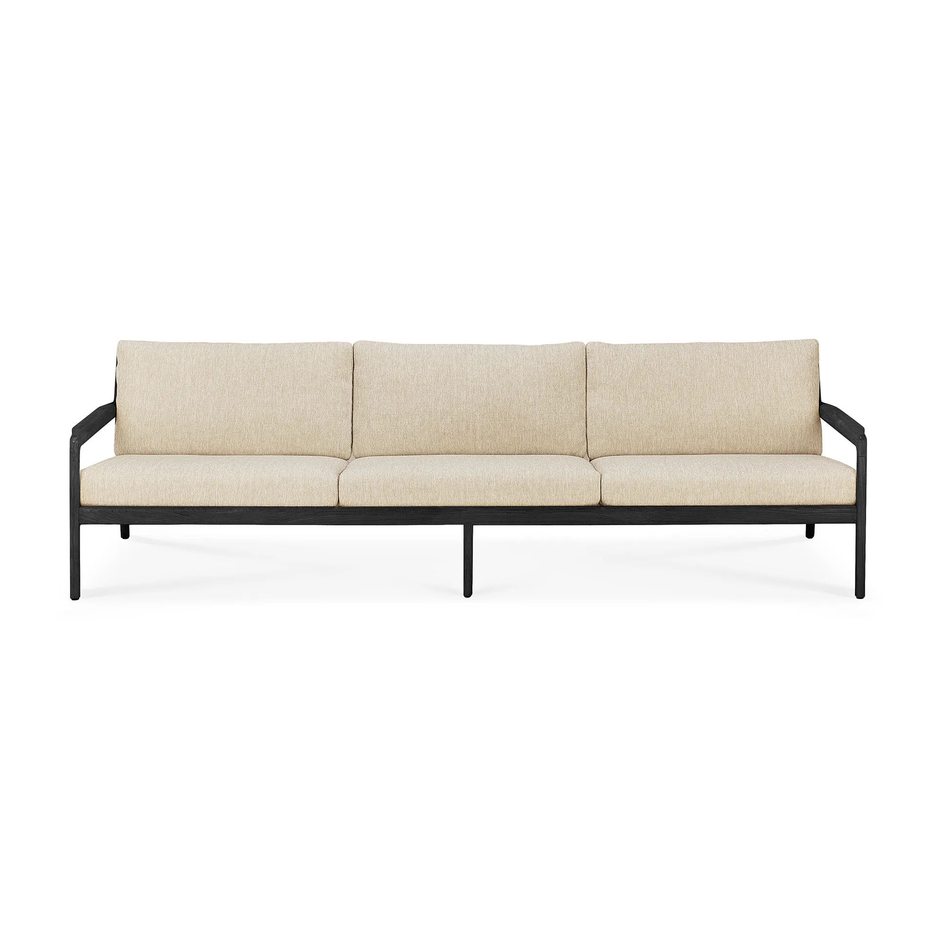 Jack outdoor 3-sits soffa svartbetsad teak, Natural Ethnicraft