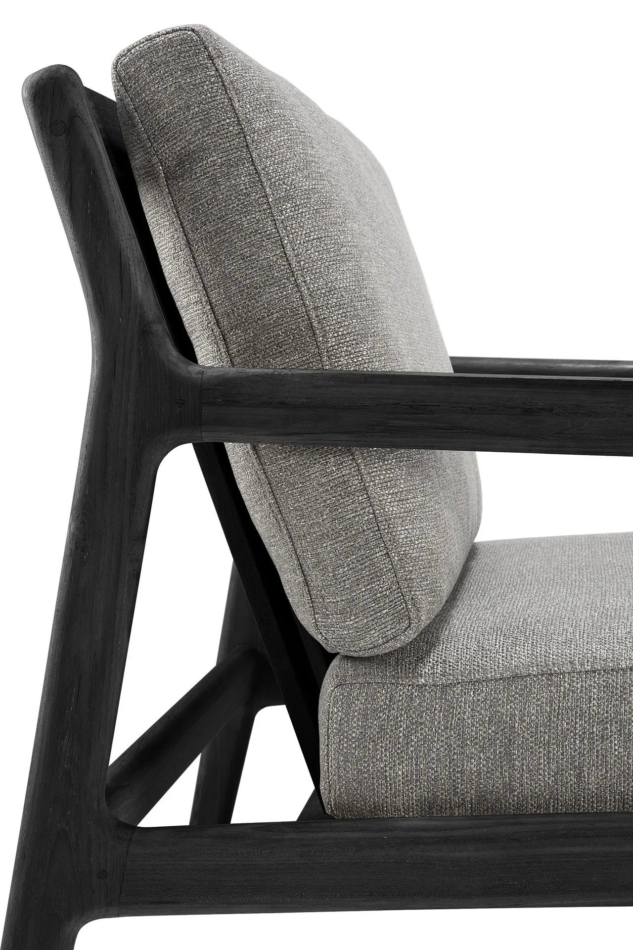 Jack outdoor loungefåtölj svartbetsad teak, Mocha Ethnicraft