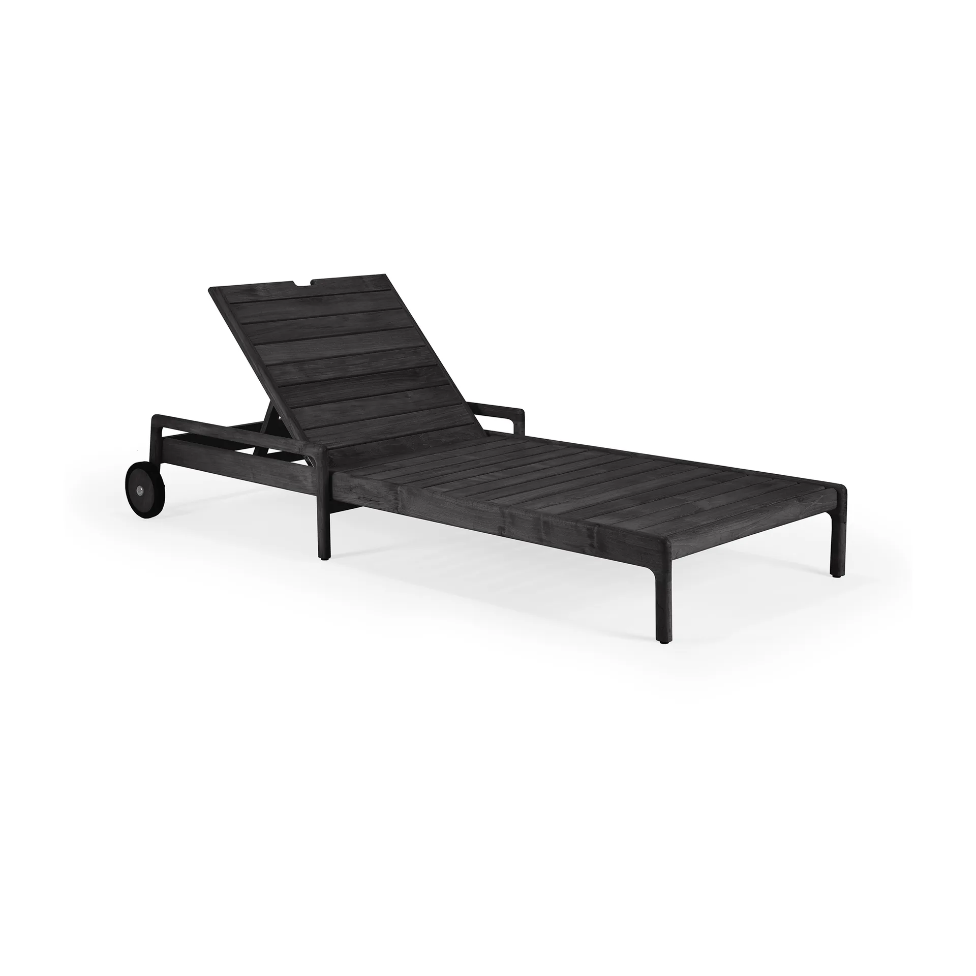 Jack outdoor solsäng svartbetsad teak, Exkl. dyna Ethnicraft