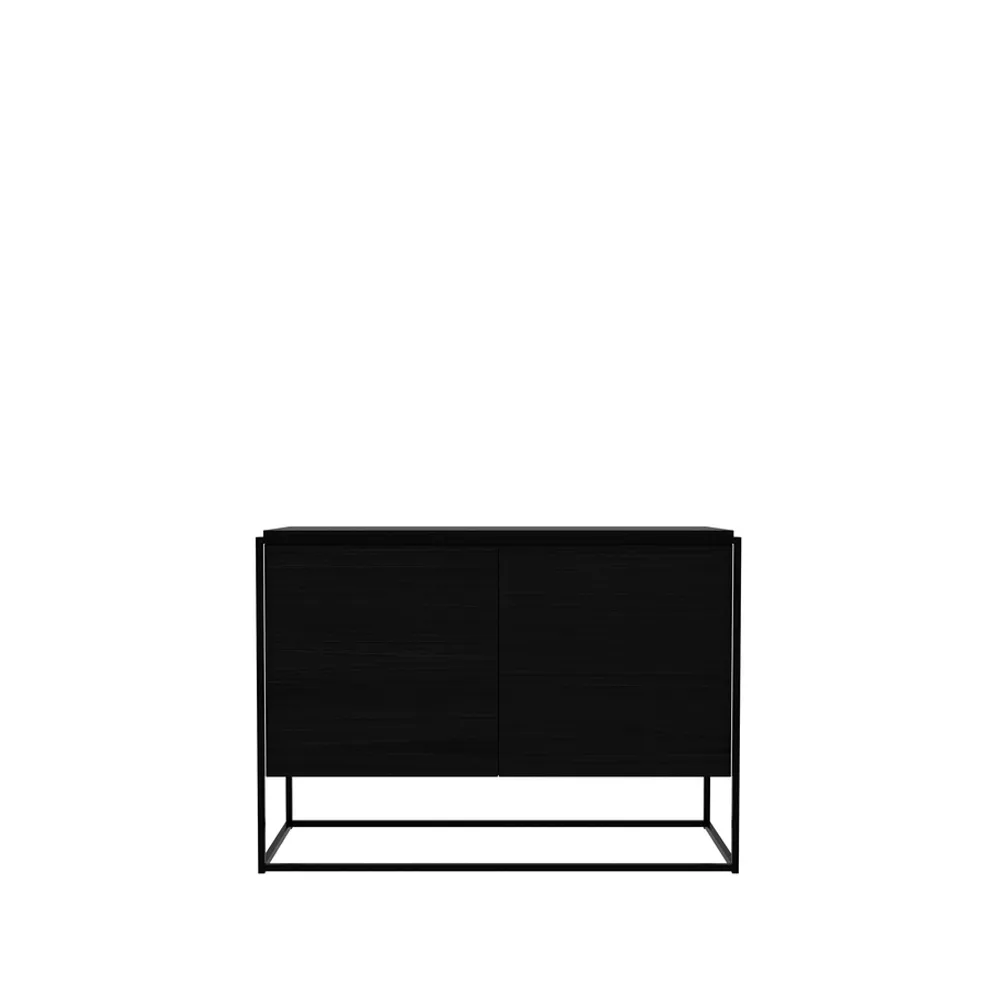 Monolit sideboard, Svart ek 2 dörrar-Metall Ethnicraft
