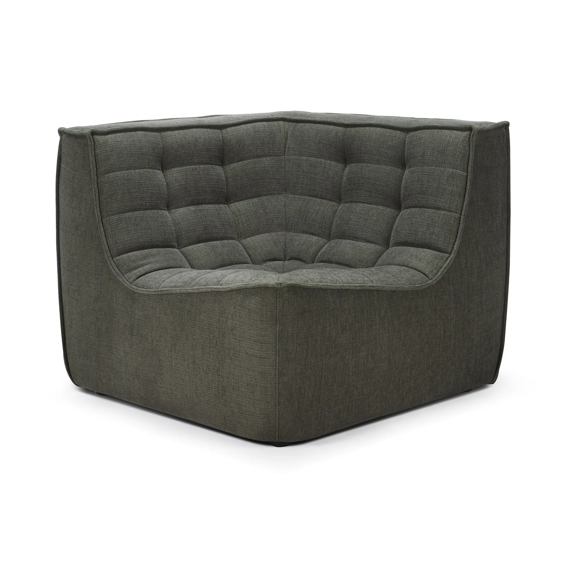 N701 hörnmodul rak, Moss Eco fabric Ethnicraft