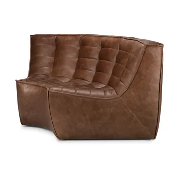 N701 hörnmodul rundad 90° - Läder Chestnut - Ethnicraft