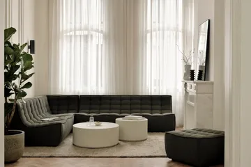 N701 modulhörnsoffa med rundat hörn, tyg Moss Eco, 330x260 cm - Ethnicraft