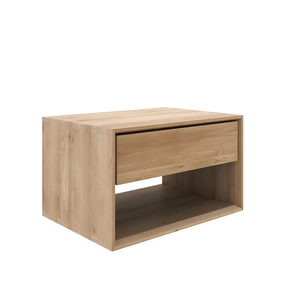Nordic II sängbord, Oak wax oil 1 låda 57 cm Ethnicraft
