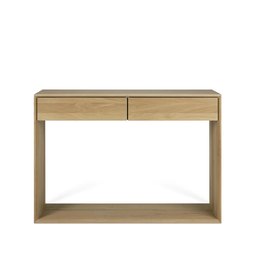 Nordic konsolbord, Lackad ek två lådor 120x40 cm Ethnicraft