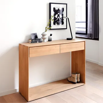 Nordic konsolbord - Lackad ek två lådor 160x40 cm - Ethnicraft
