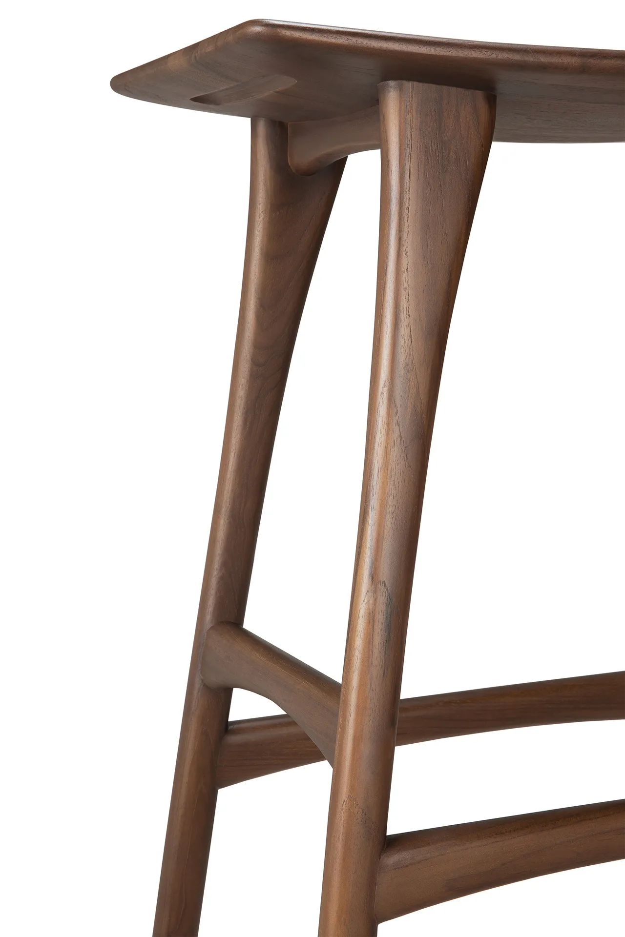 Osso Counter hög pall 67 cm, Lackad teak brown Ethnicraft