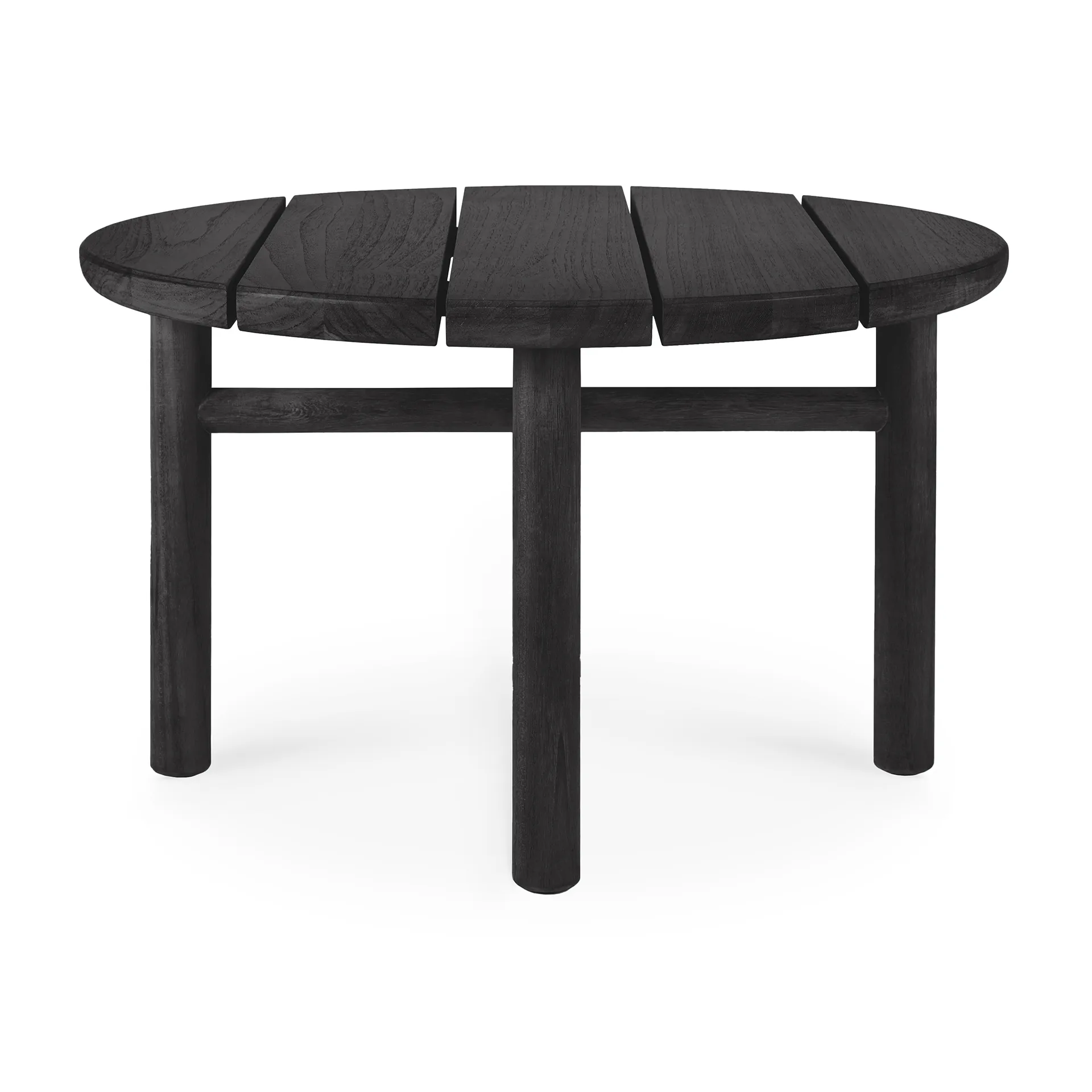 Quatro outdoor soffbord svartbetsad teak, Ø59 cm Ethnicraft