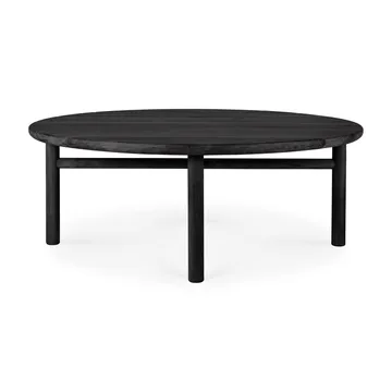 Quatro outdoor soffbord svartbetsad teak - Ø95 cm - Ethnicraft