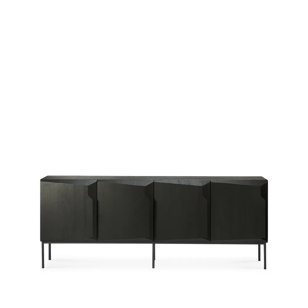 Stairs sideboard 4 dörrar, Svartbetsad ek 200x80x46 cm Ethnicraft