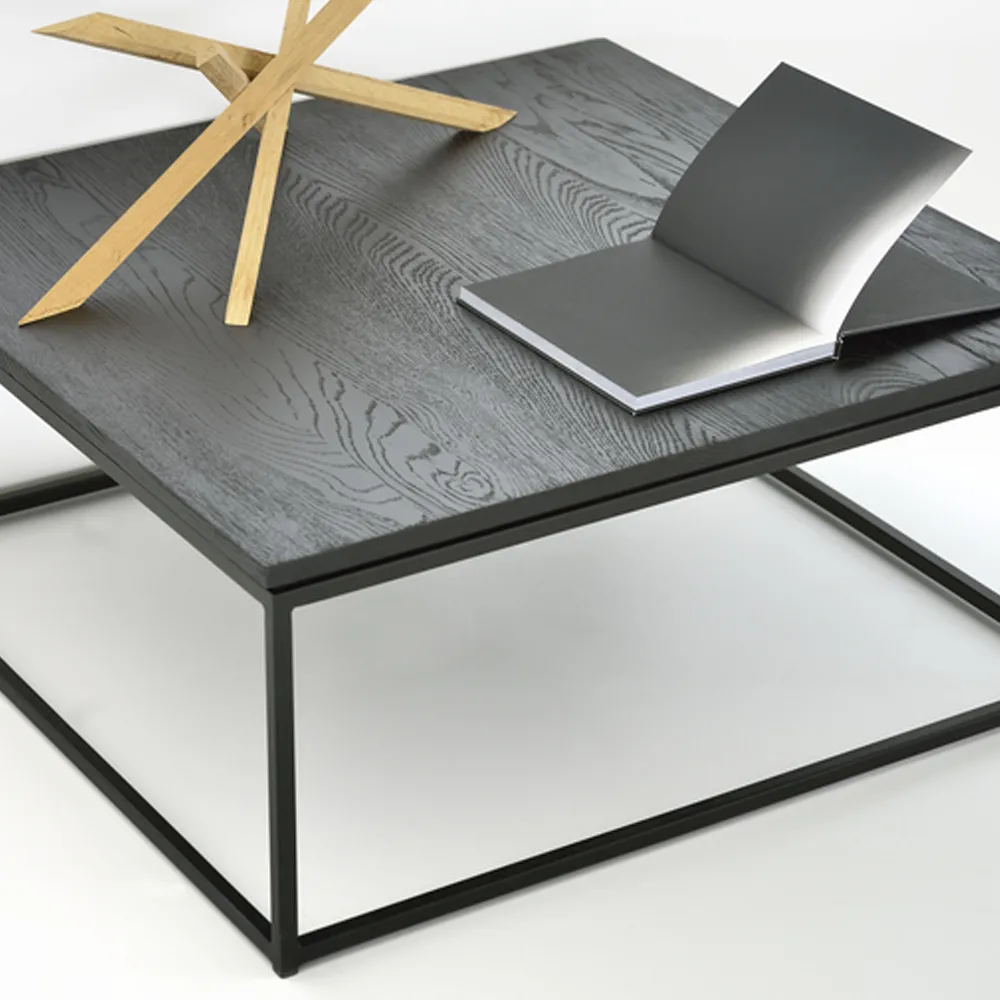 Thin soffbord 120x70 cm, Svart ek-Metall 120x70 cm Ethnicraft