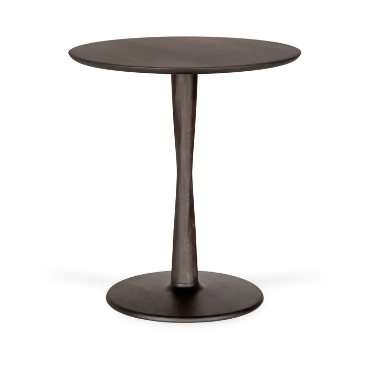 Torsion matbord - Brunlackerad ek, Ø70 cm - Ethnicraft