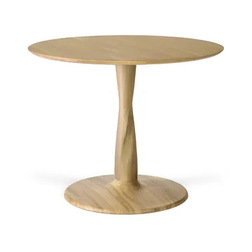 Torsion matbord - Lackerad ek, Ø90x69 cm - Ethnicraft