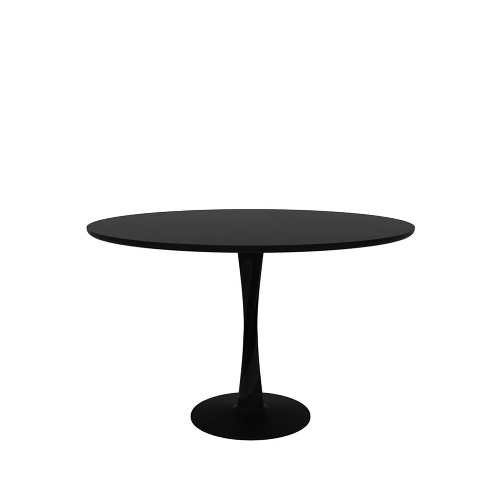 Torsion matbord, Svartbetsad ek, Ø127 cm Ethnicraft