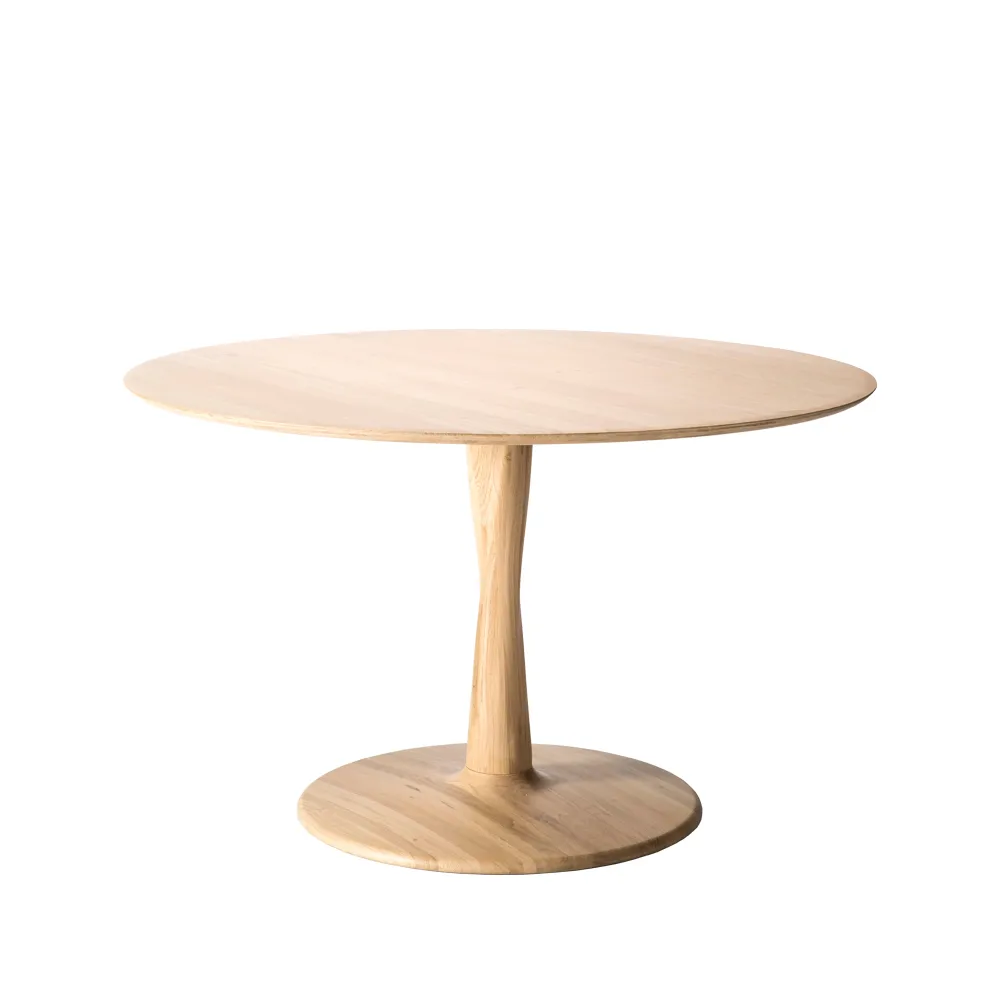 Torsion matbord, Vitpigmenterad hårdvaxolja, Ø127 cm Ethnicraft