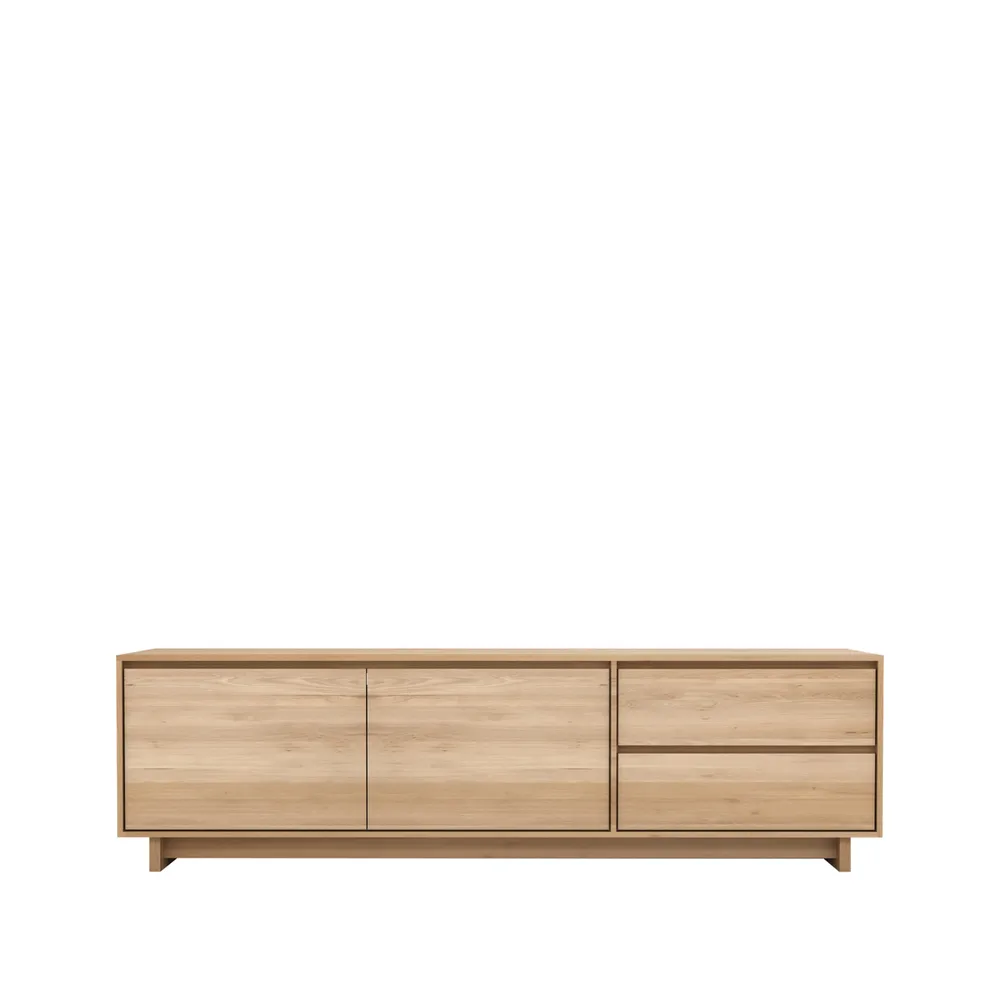 Wave mediabänk 60x210 cm, Hårdvaxoljad ek Ethnicraft