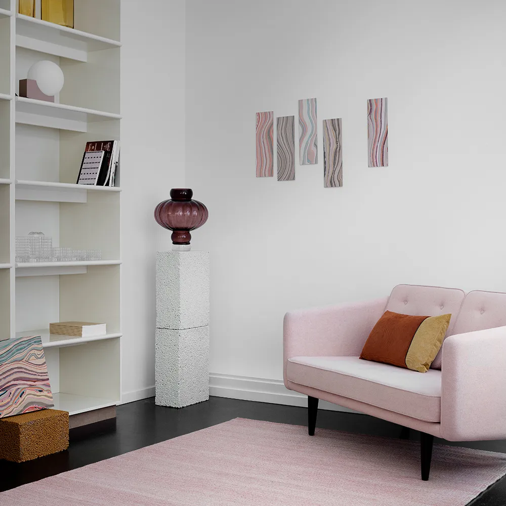 Bellis matta, rose/offwhite, 170x240 cm Fabula Living