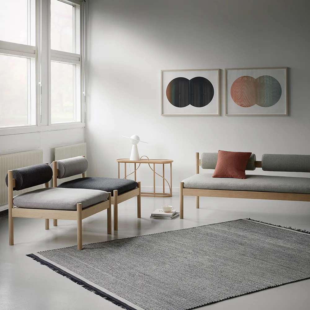 Njord matta, charcoal/black, 140x200 cm Fabula Living