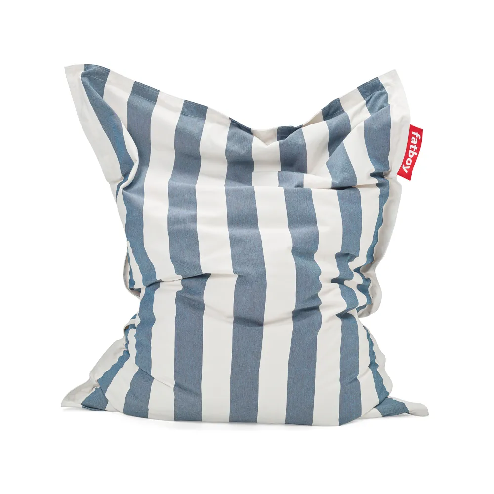 Fatboy original outdoor sittsäck, Sunbrella ocean blue, stripe Fatboy