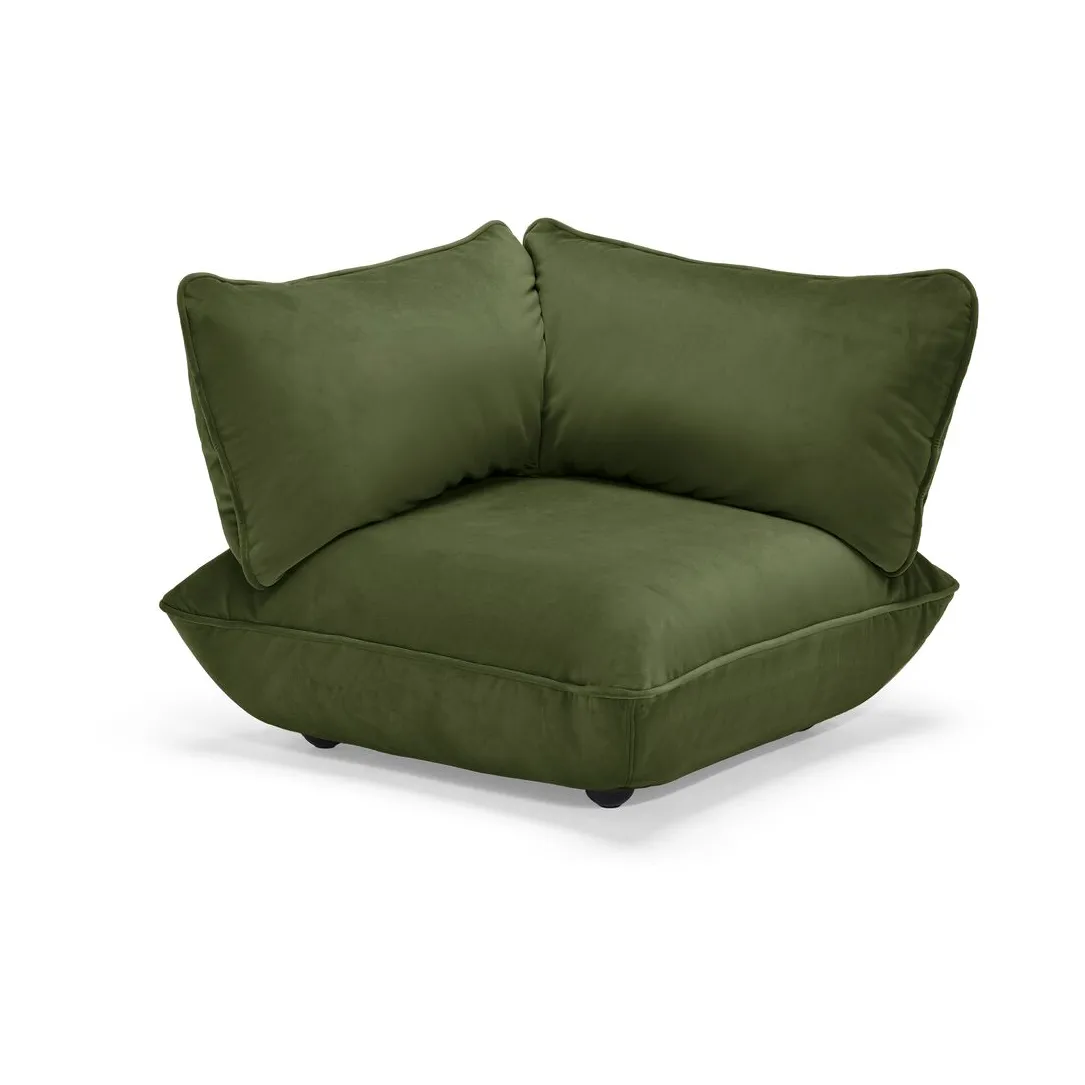 Fatboy Sumo hörnmodul, Velvet recycled deep green, 108x108x90 cm Fatboy