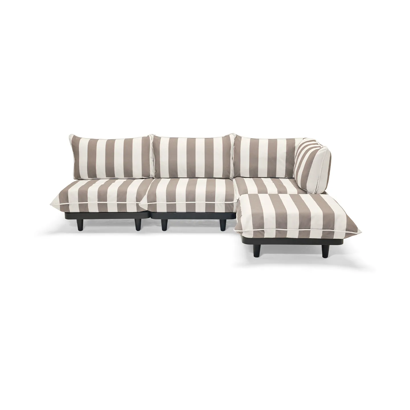 Paletti set large soffa 4-sits höger, Stripe cacao Fatboy