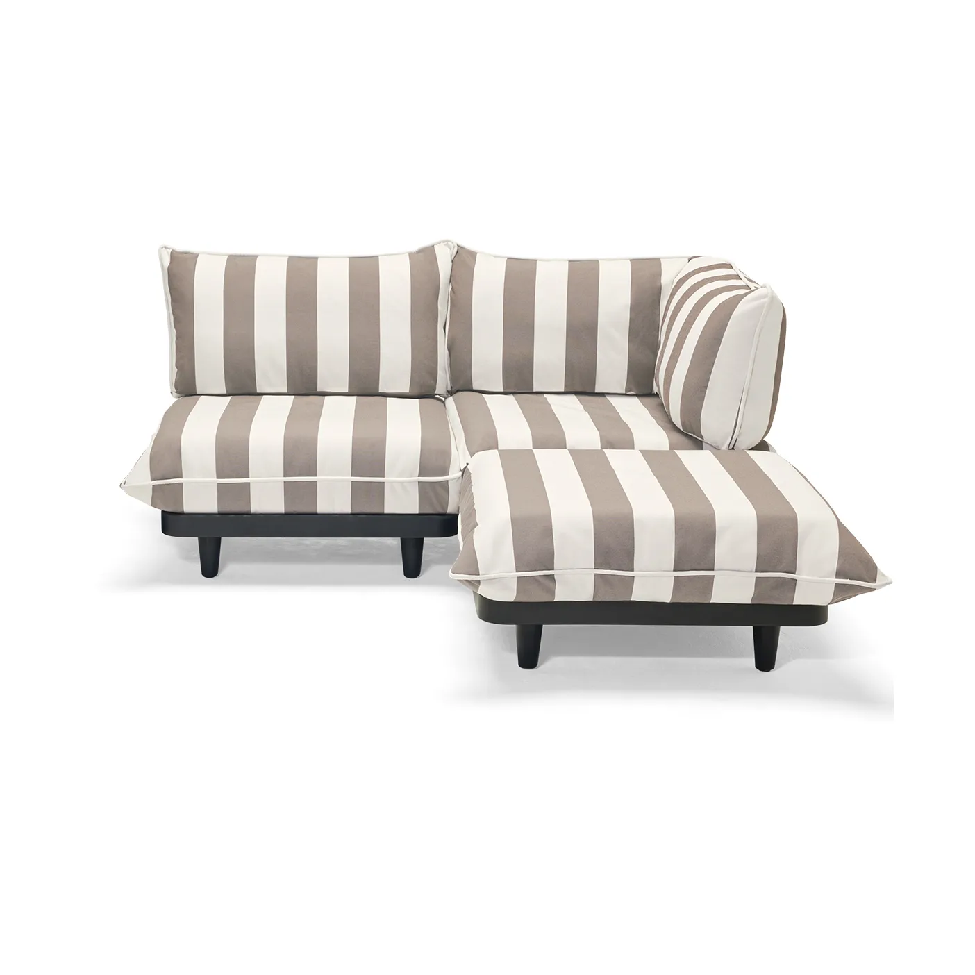 Paletti set medium soffa 3-sits höger, Stripe cacao Fatboy