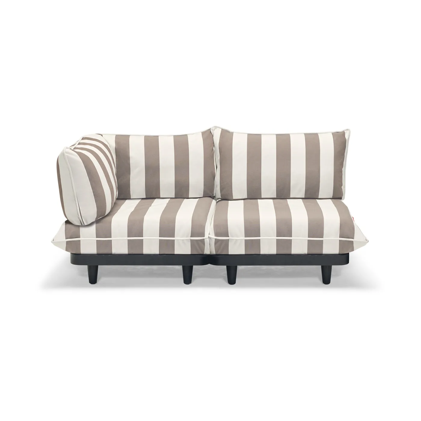 Paletti set small soffa 2-sits vänster, Stripe cacao Fatboy