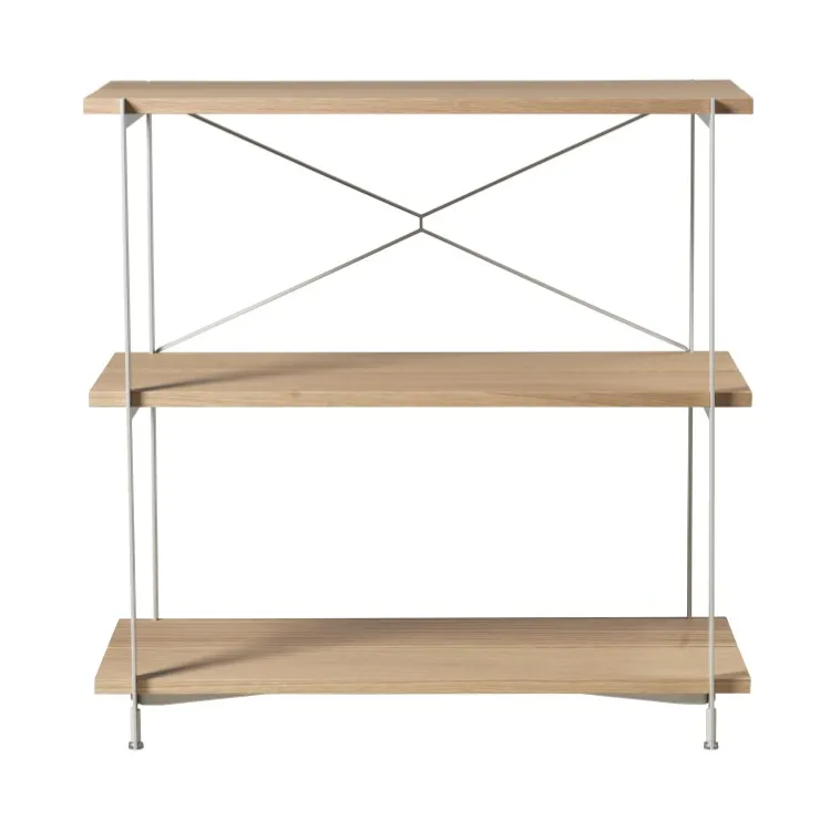 A91 Nordhavn hyllsystem, Oak nature lacquered Silk Grey LS FDB Møbler
