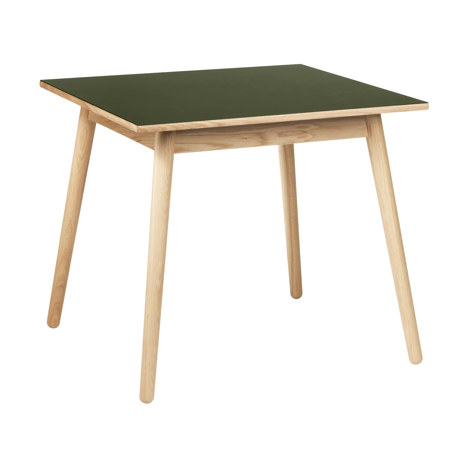 C35A matbord 82x82 cm, Olive linoleum-oak nature waterbased laquer FDB Møbler