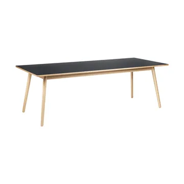 C35C matbord 95x220 cm - Black linoleum-oak nature waterbased laquer - FDB Møbler