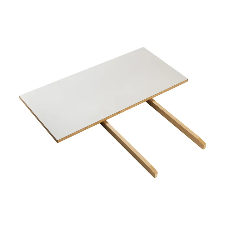 C35S iläggsskiva 95x45 cm - Light grey linoleum-oak nature waterbased laquer - FDB Møbler