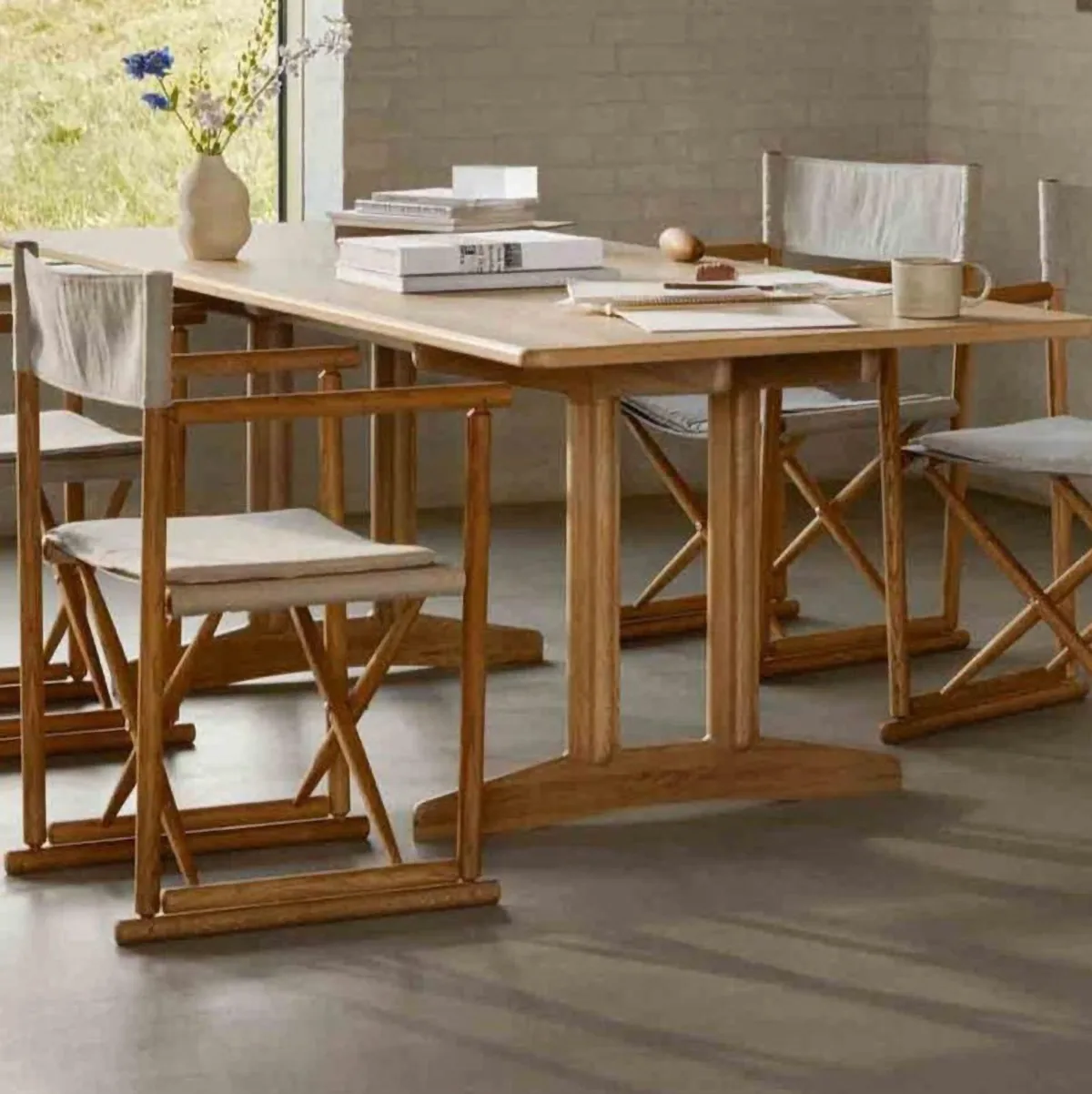 C64 Shaker matbord 90x180 cm, Oak nature oiled FDB Møbler