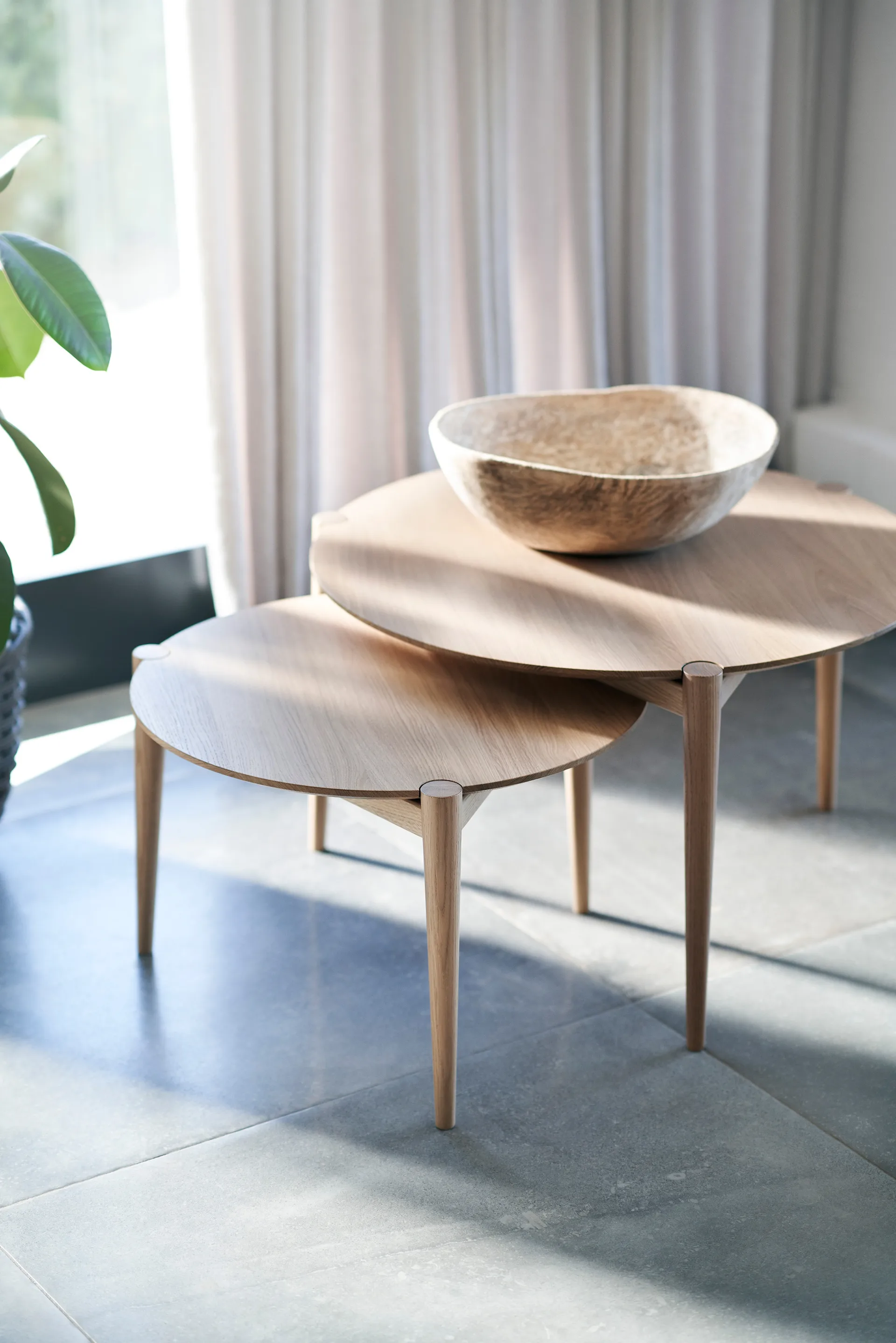 D102 Søs soffbord Ø70 cm, Oak nature lacquered FDB Møbler
