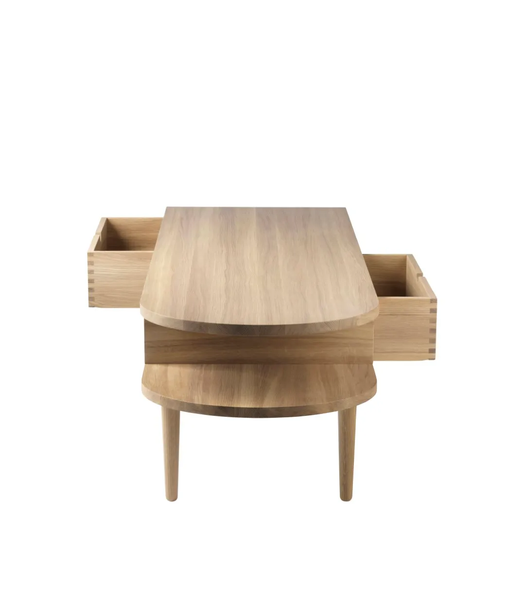 F24 Radius bänk, Oak nature lacquered 45x145 cm FDB Møbler