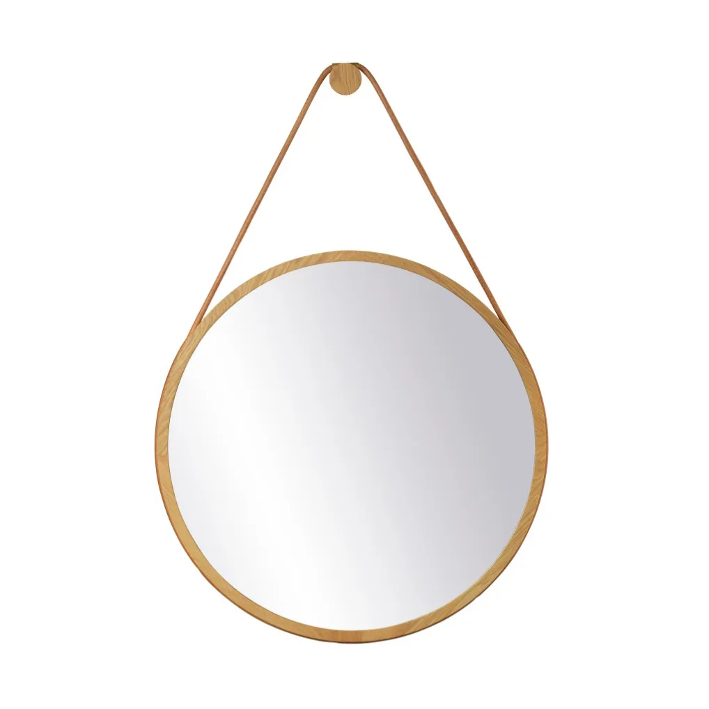 I3 Mossø väggspegel, Oak nature lacquered Ø60 cm FDB Møbler