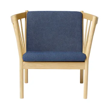 J146 fåtölj - Oak lacquered-dark blue - FDB Møbler