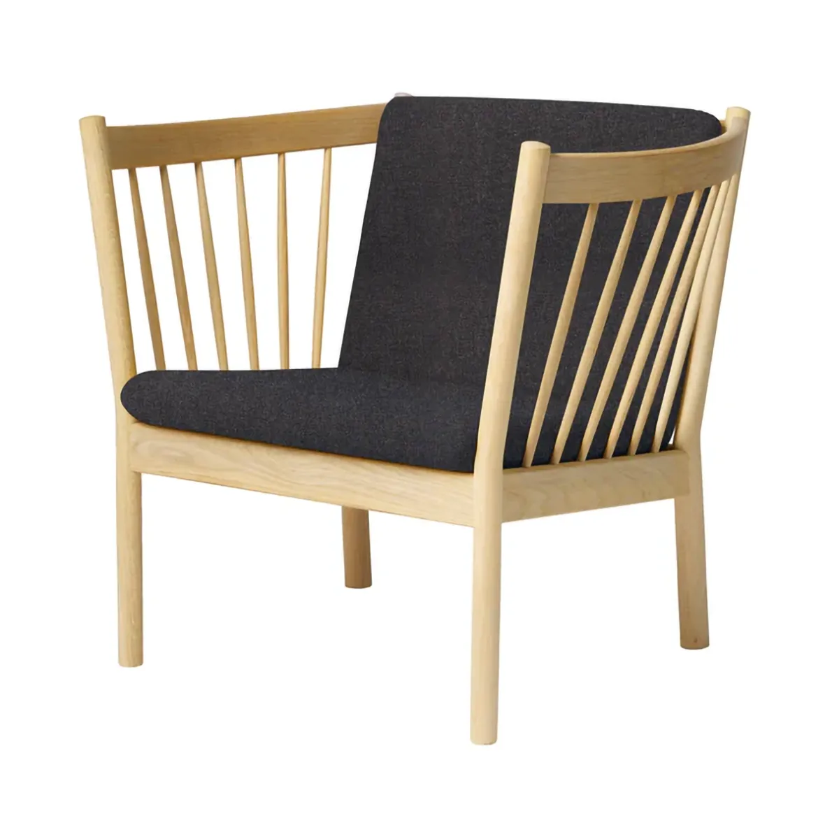 J146 fåtölj, Oak lacquered-dark grey FDB Møbler