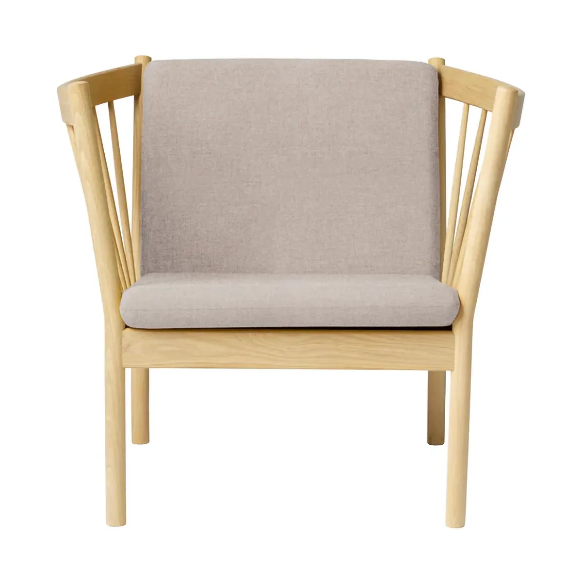 J146 fåtölj, Oak lacquered-light grey FDB Møbler