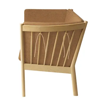J149 soffa - Tyg brun-lackerad ek, 3-sits - FDB Møbler