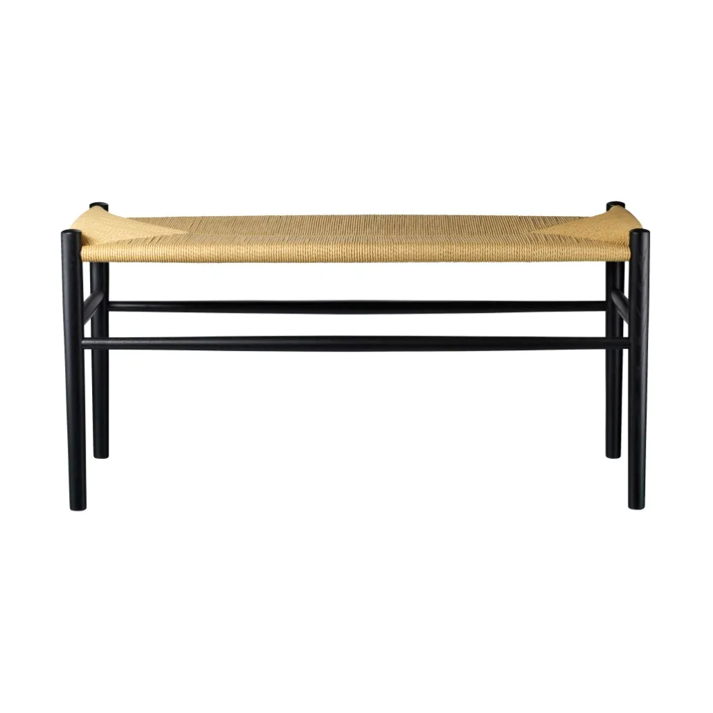 J163 Piano bänk, Oak black painted-nature FDB Møbler