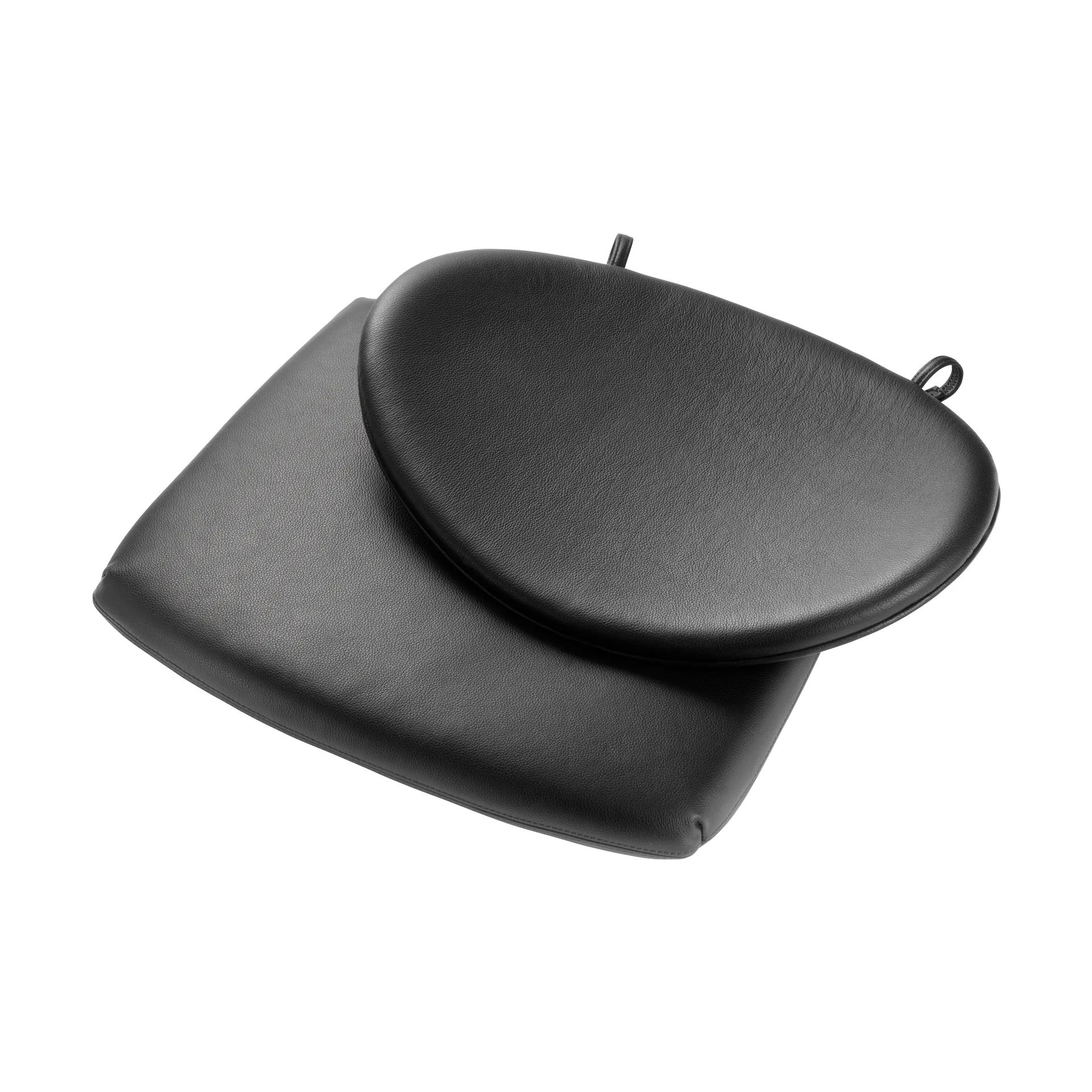 J166 Jørna sittdyna, Black leather FDB Møbler