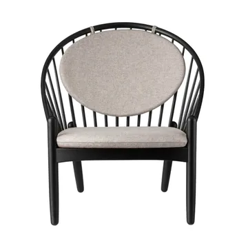 J166 Jørna stol - Black painted oak-light grey - FDB Møbler