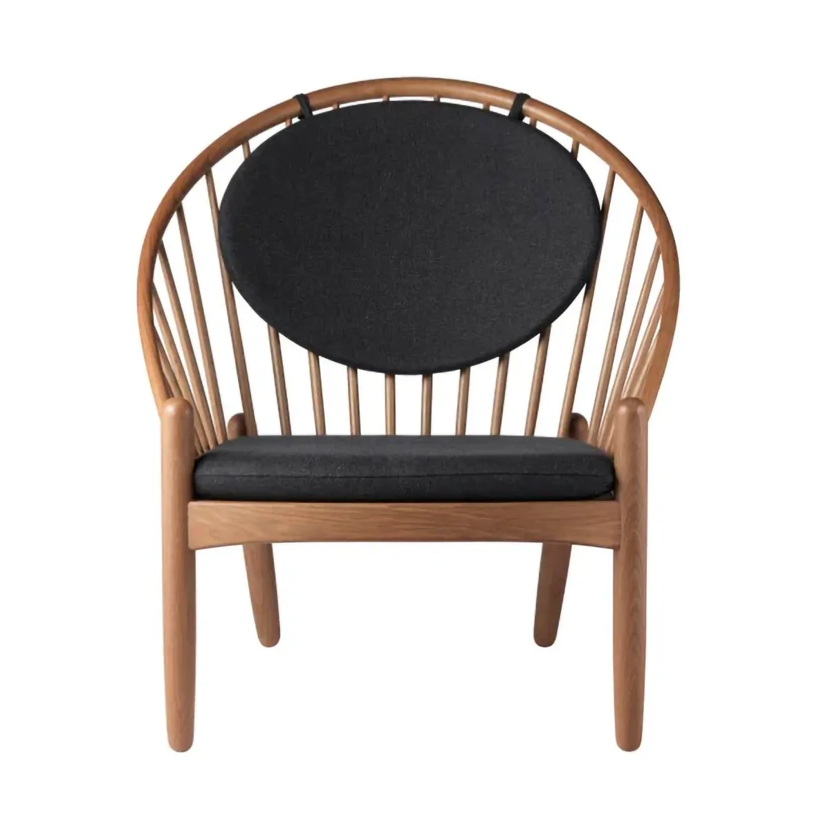 J166 Jørna stol, Smoked oak-dark grey FDB Møbler