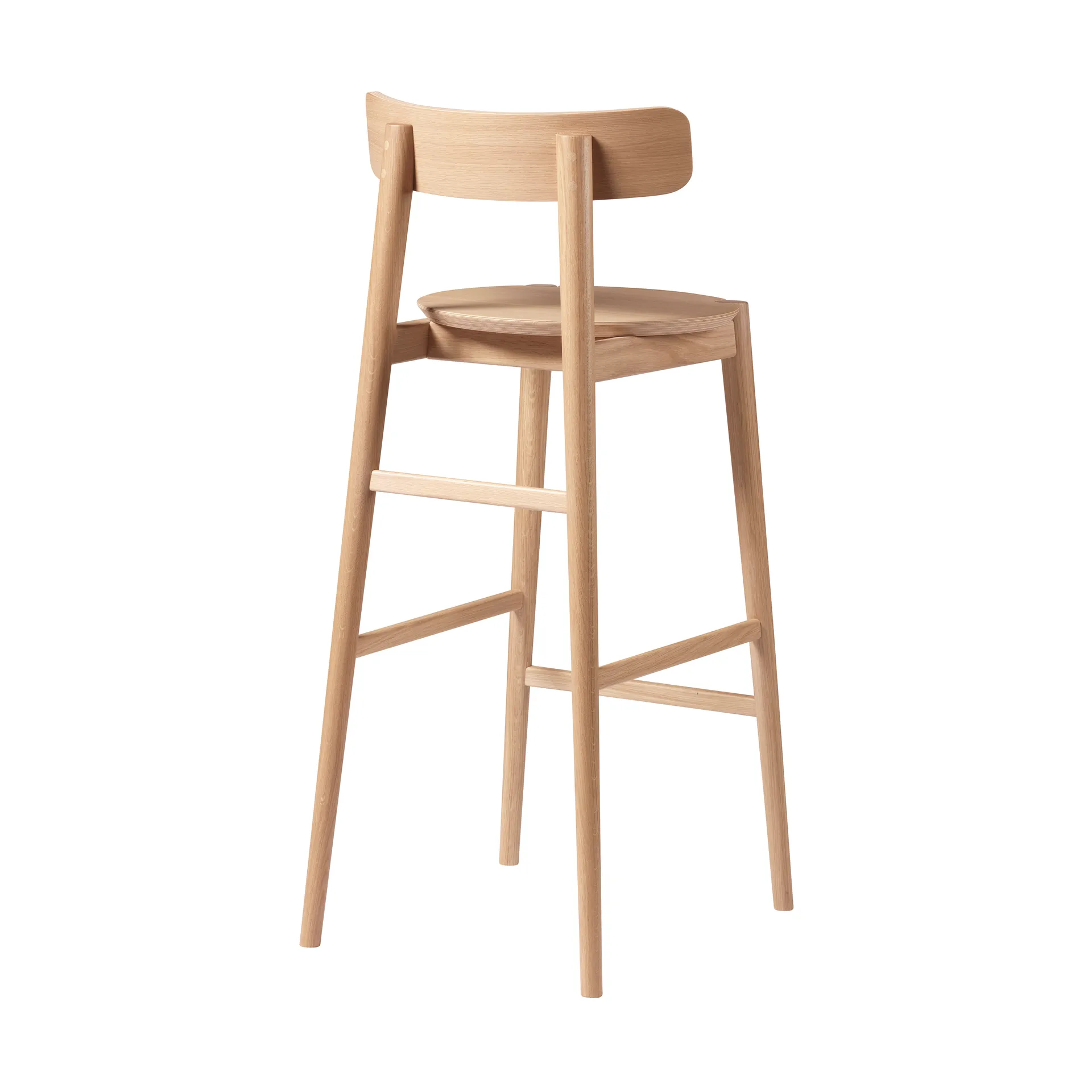 J184 Øst barstol 75 cm, Oak nature lacquered FDB Møbler
