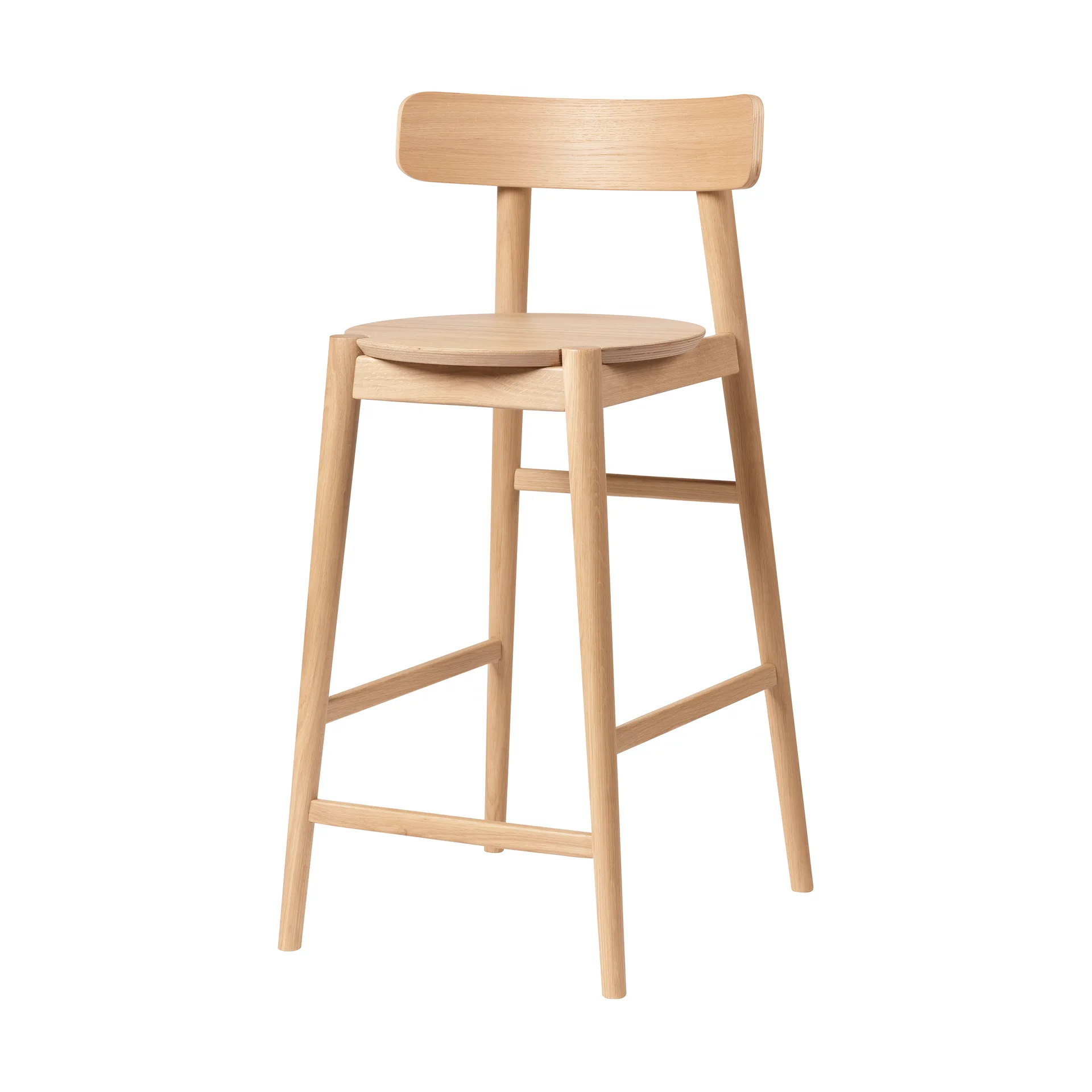 J185 Øst barstol 65 cm, Oak nature lacquered FDB Møbler